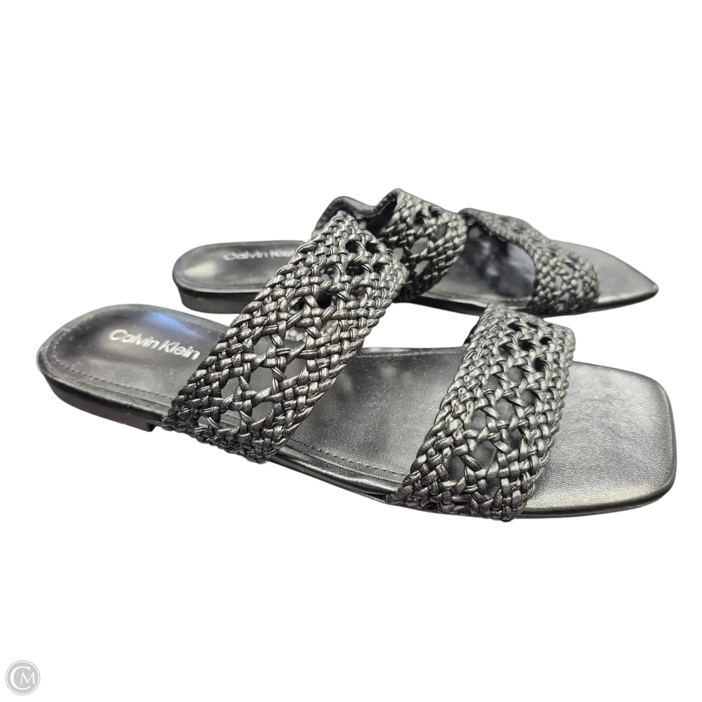 Sandals Flats By Calvin Klein In Black, Size: 7