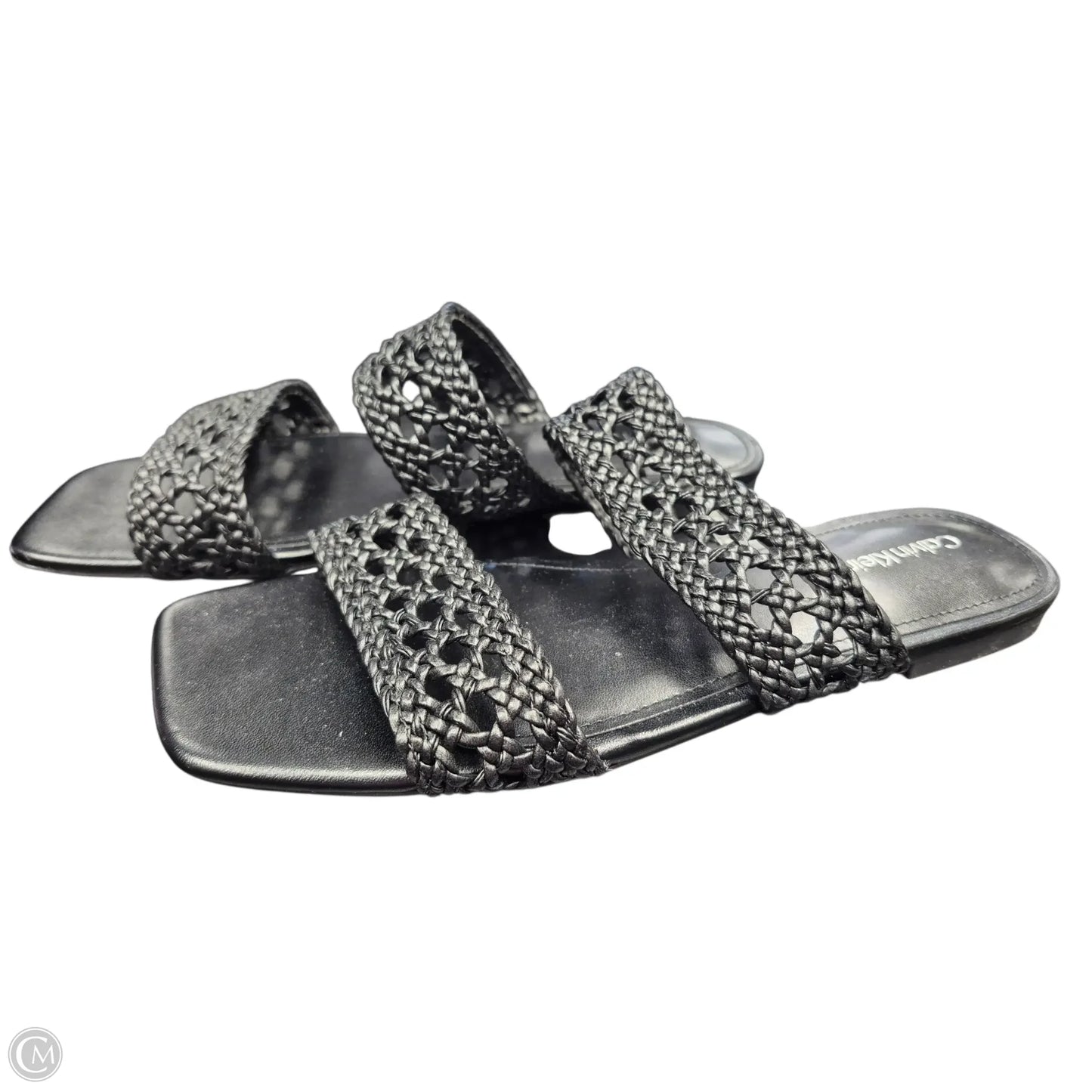 Sandals Flats By Calvin Klein In Black, Size: 7