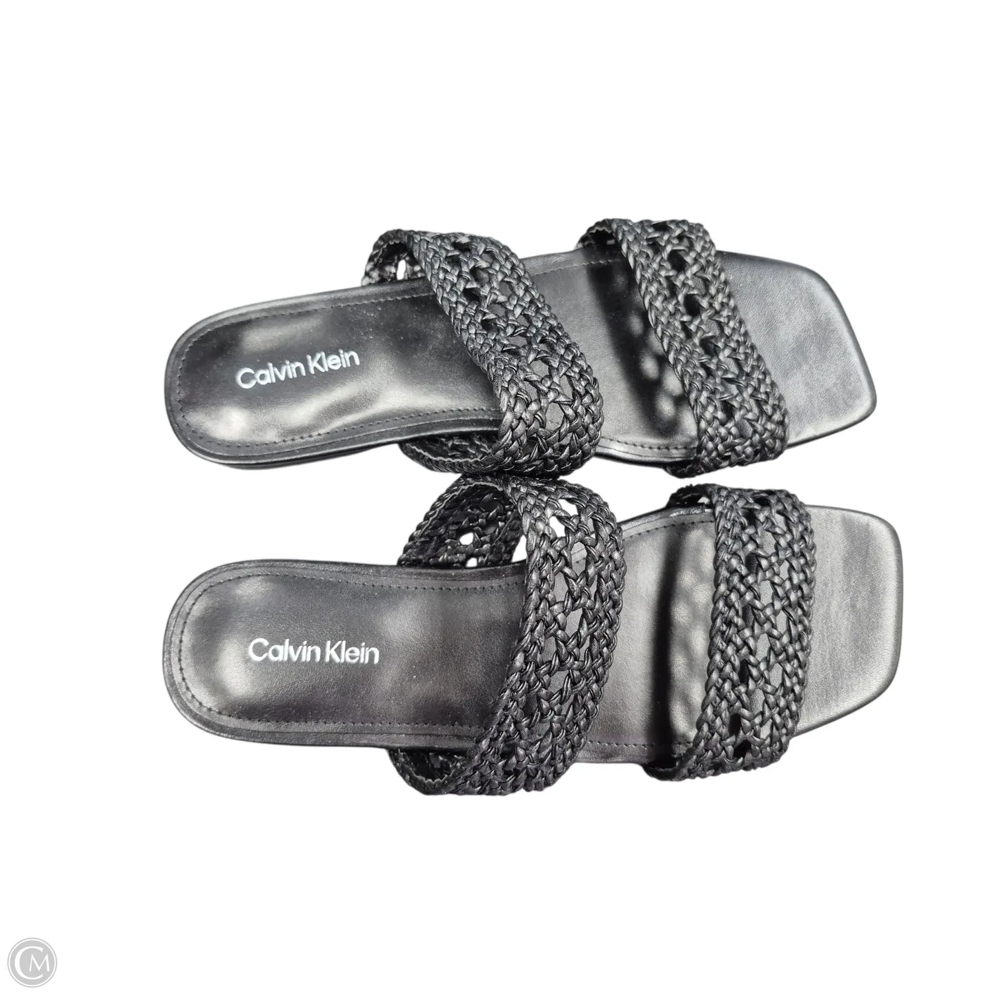 Sandals Flats By Calvin Klein In Black, Size: 7