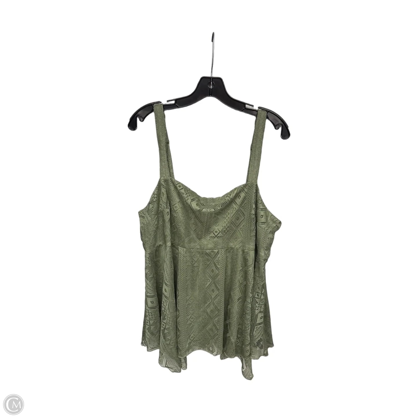 Top Sleeveless By Torrid In Green, Size: 1x