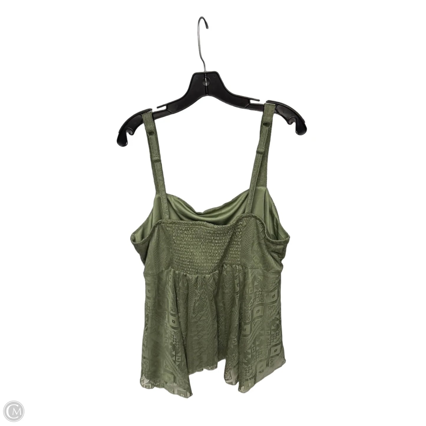 Top Sleeveless By Torrid In Green, Size: 1x
