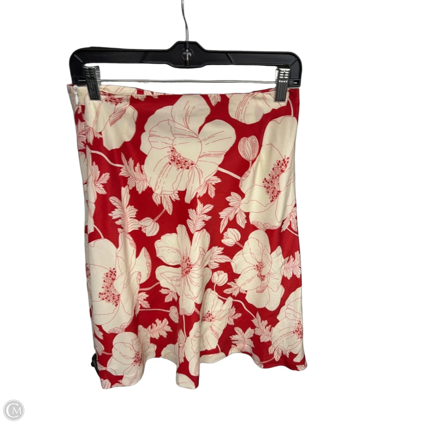 Skirt Midi By Zara Women In Red & White, Size: 8