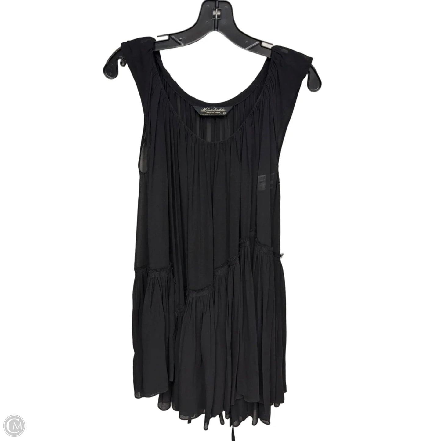 Tunic Sleeveless By Clothes Mentor In Black, Size: 10