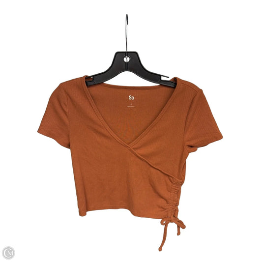 Top Short Sleeve Basic By So In Orange, Size: S