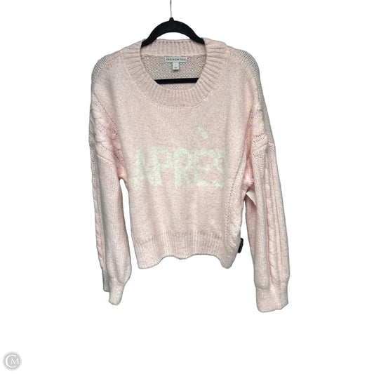 Sweater By And Now This In Pink & White, Size: L