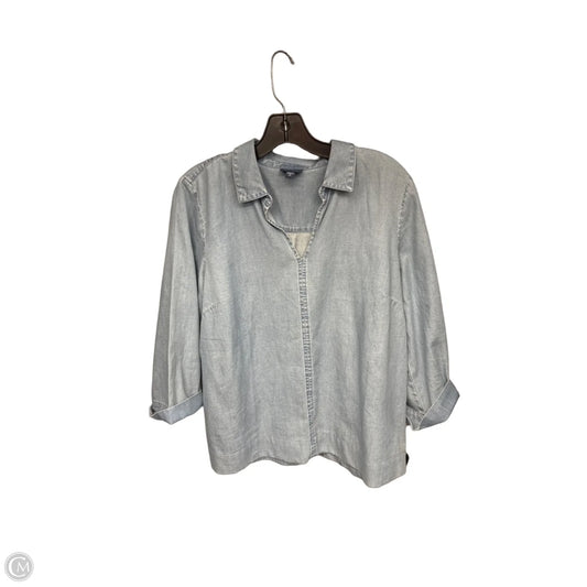 Tunic Long Sleeve By J. Jill In Blue Denim, Size: M
