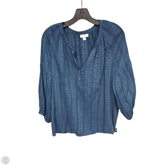 Top Long Sleeve By J. Jill In Blue, Size: M