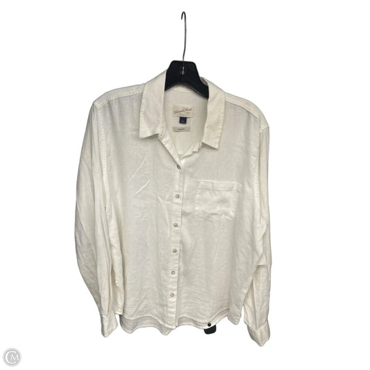 Top Long Sleeve By Universal Thread In Ivory, Size: L