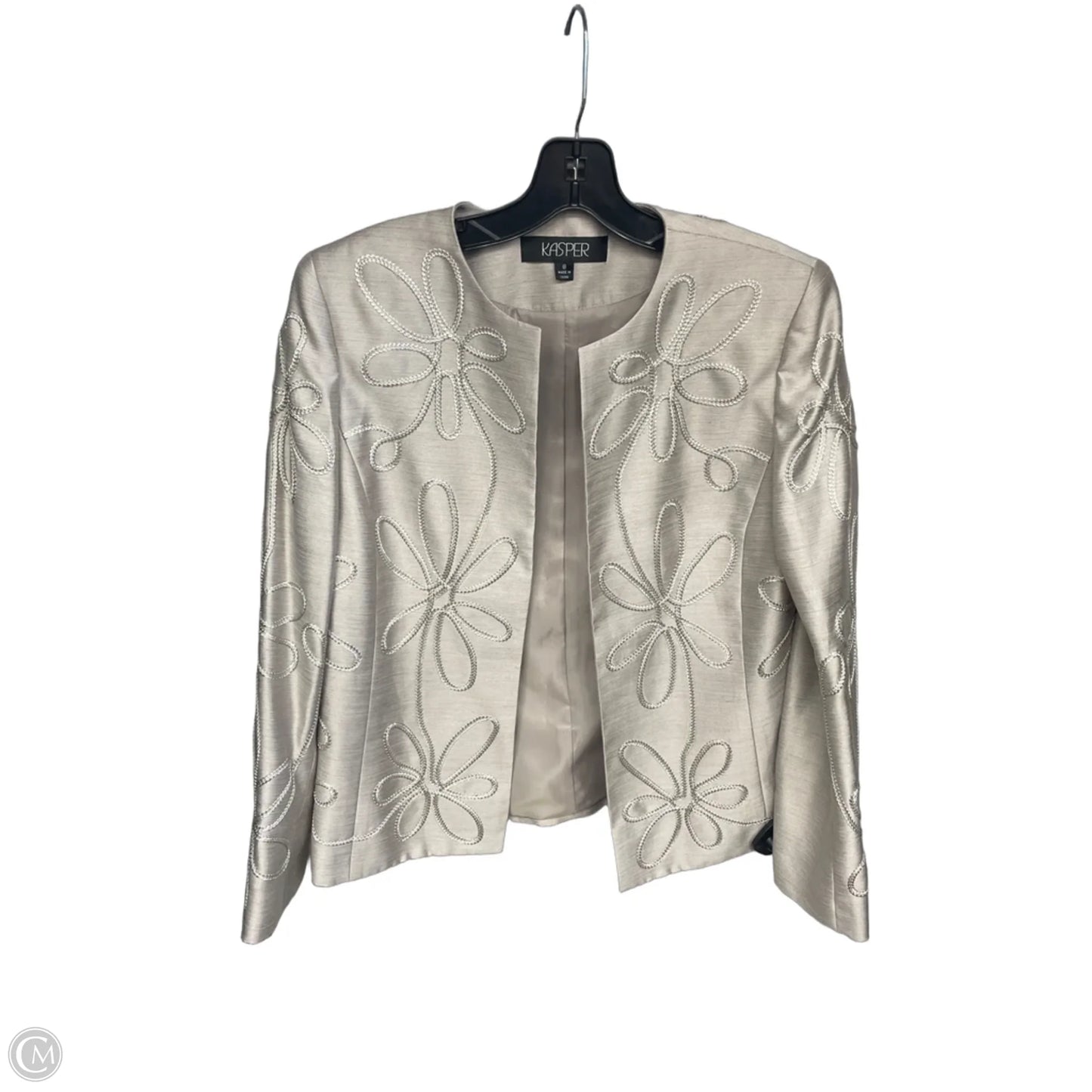Blazer By Kasper In Grey & White, Size: 8