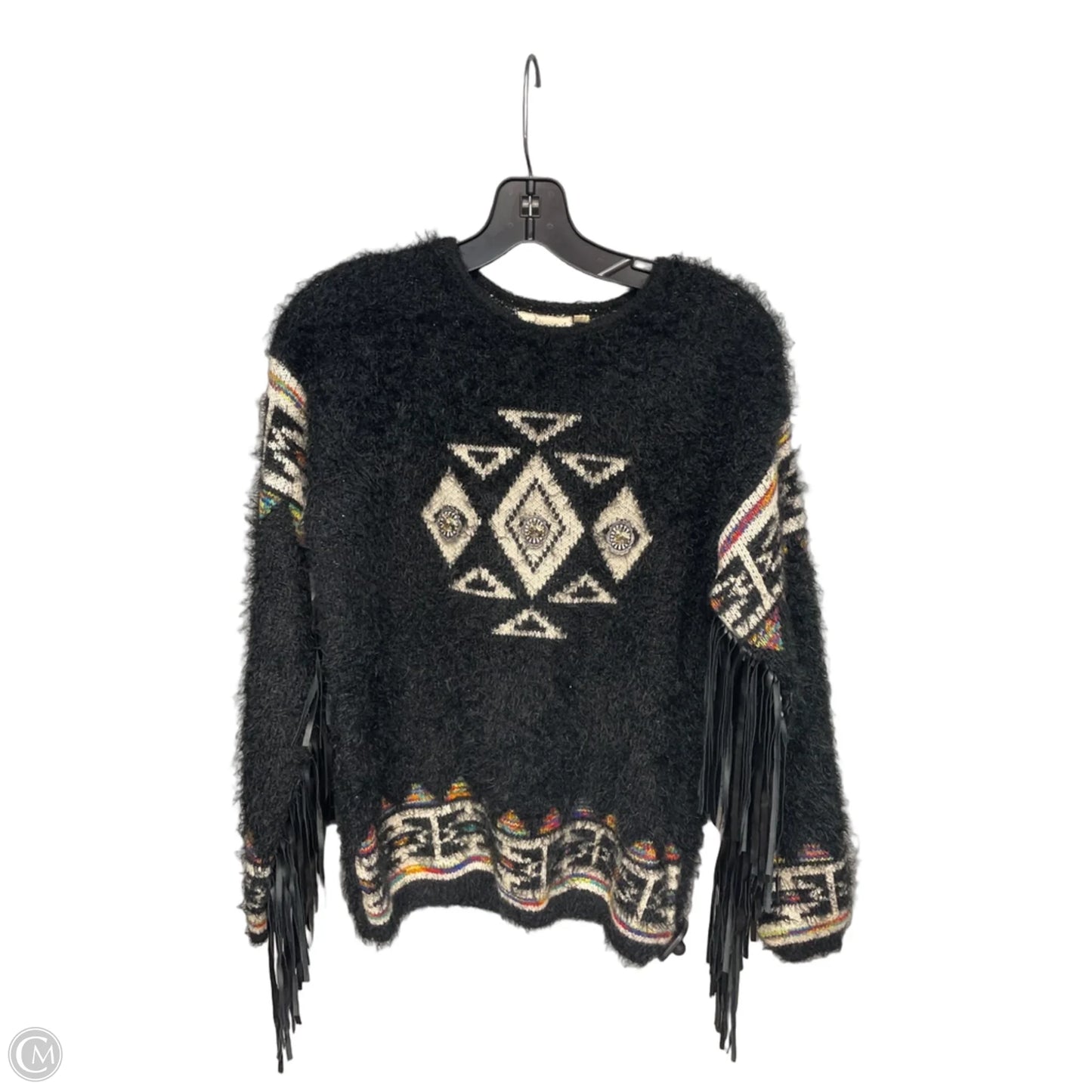 Sweater By Clothes Mentor In Black & White, Size: M
