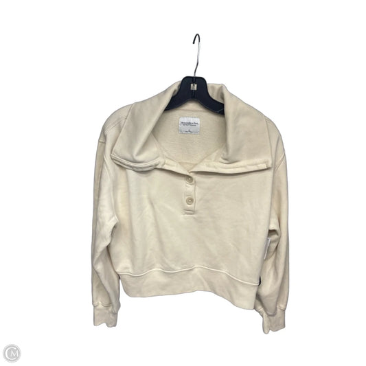Sweatshirt Collar By Abercrombie And Fitch In Cream, Size: S