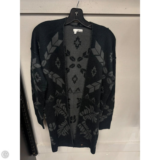 Sweater Cardigan By Abound In Black & Grey, Size: M