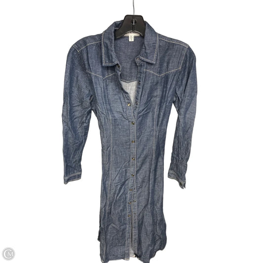 Dress Casual Midi By Cloth & Stone In Blue Denim, Size: Xs