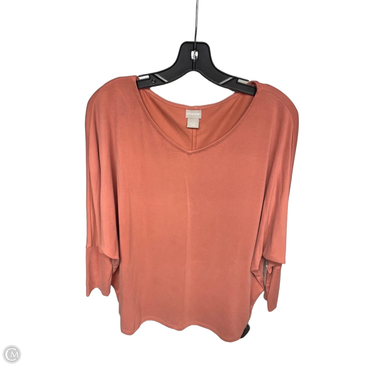 Top Long Sleeve By Chicos In Orange, Size: M