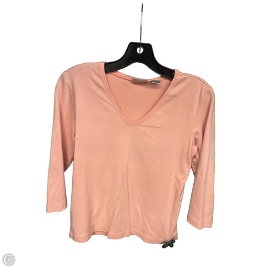 Top 3/4 Sleeve By Chicos In Peach, Size: Xs