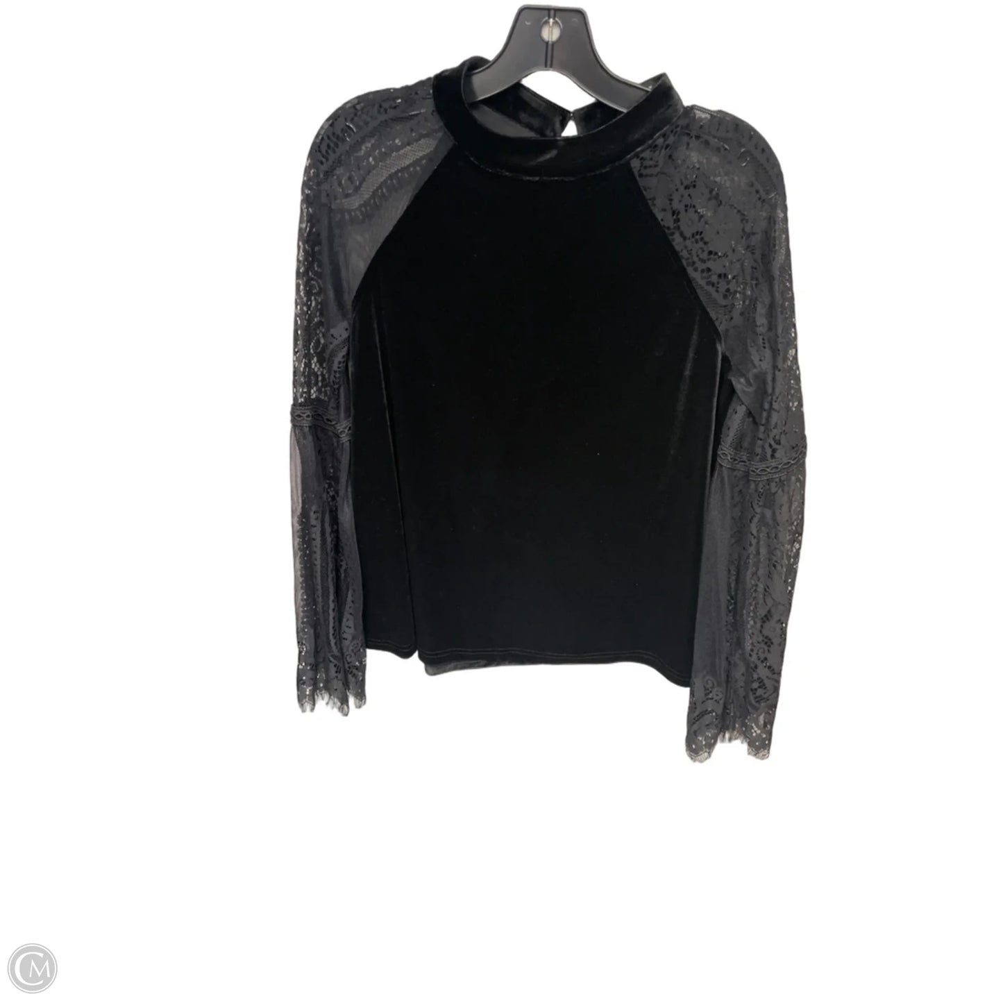 Top Long Sleeve By Very J In Black, Size: M