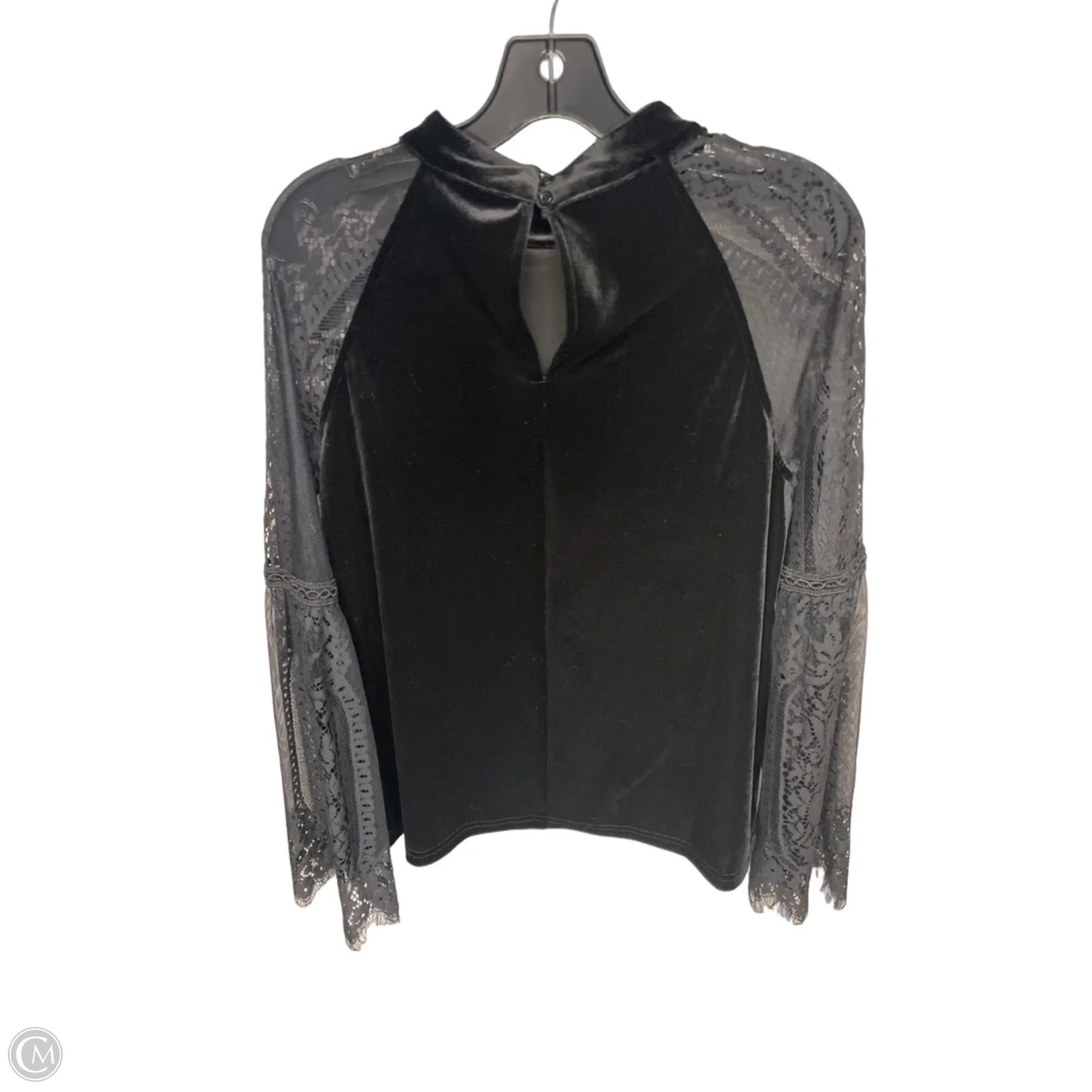 Top Long Sleeve By Very J In Black, Size: M