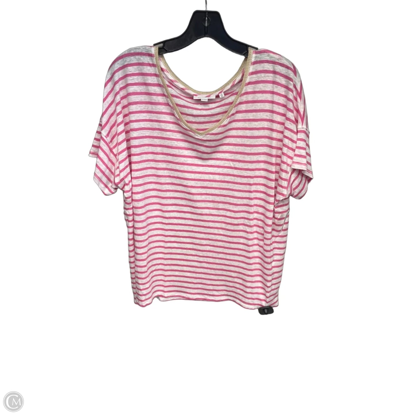 Top Short Sleeve By Chicos In Striped Pattern, Size: Xl