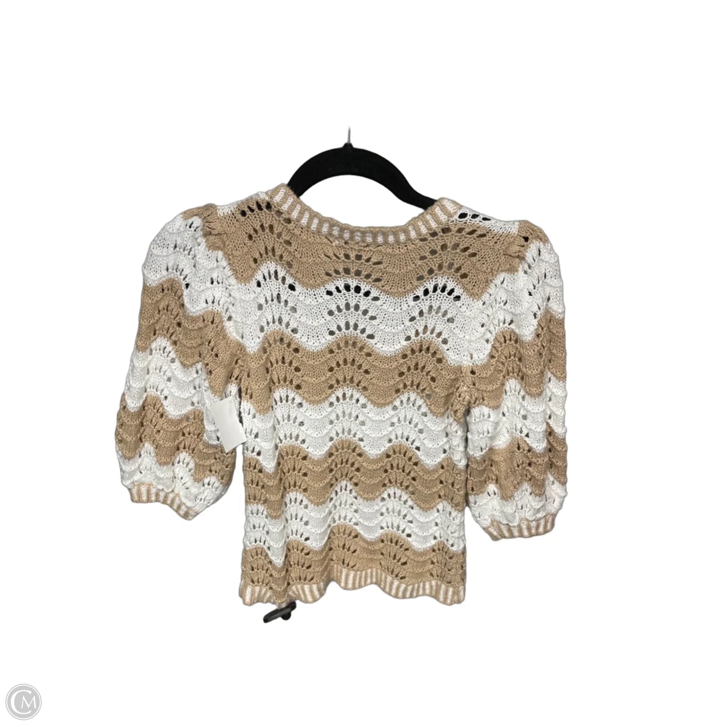 Sweater By 525 In Tan & White, Size: Xs