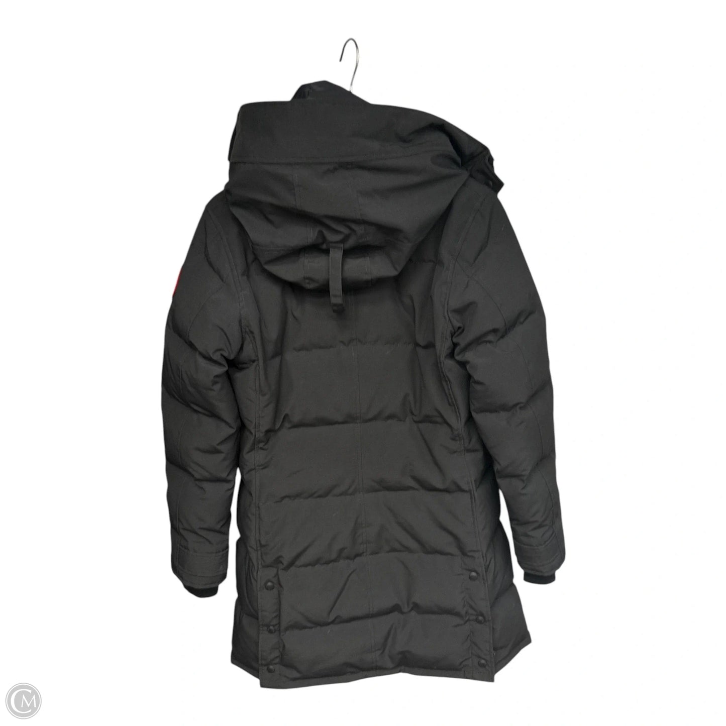 Coat Luxury Designer By Canada Goose In Black, Size: M