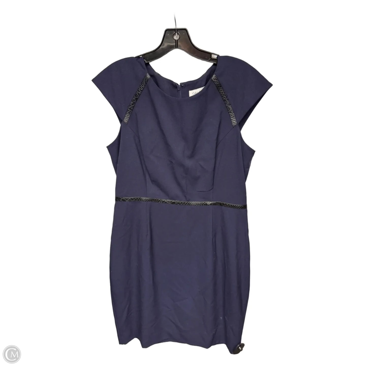 Dress Work By Calvin Klein In Navy, Size: 12