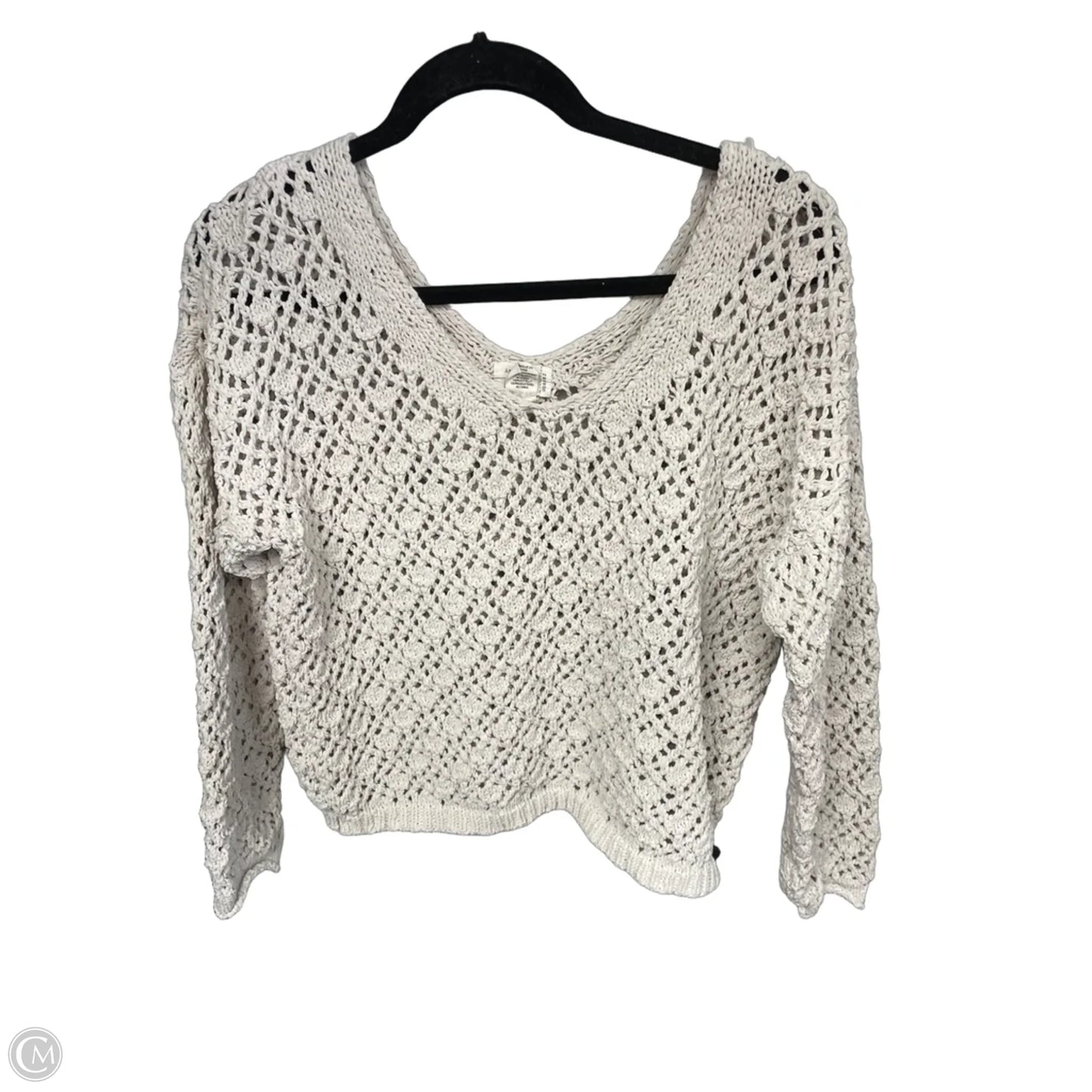 Sweater By Nicole Miller In Beige, Size: L