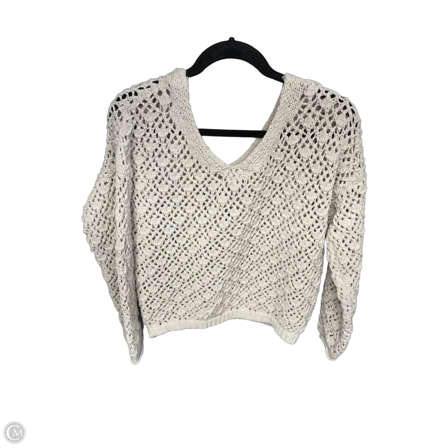Sweater By Nicole Miller In Beige, Size: L