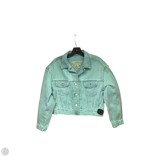 Jacket Denim By Banana Republic In Aqua, Size: Xs