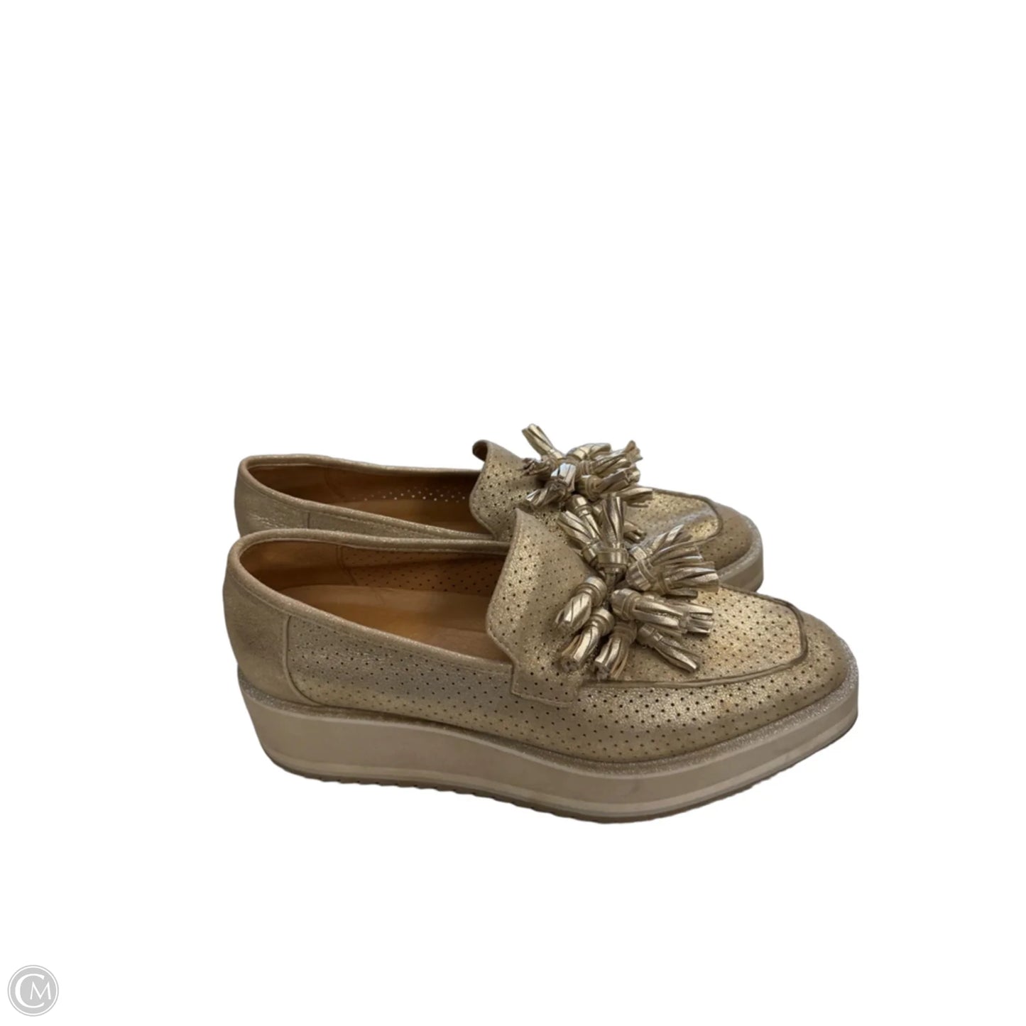 Shoes Heels Platform By Johnston & Murphy In Gold, Size: 10