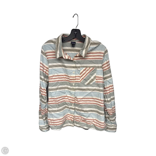 Top Long Sleeve By Patagonia In Striped Pattern, Size: 10