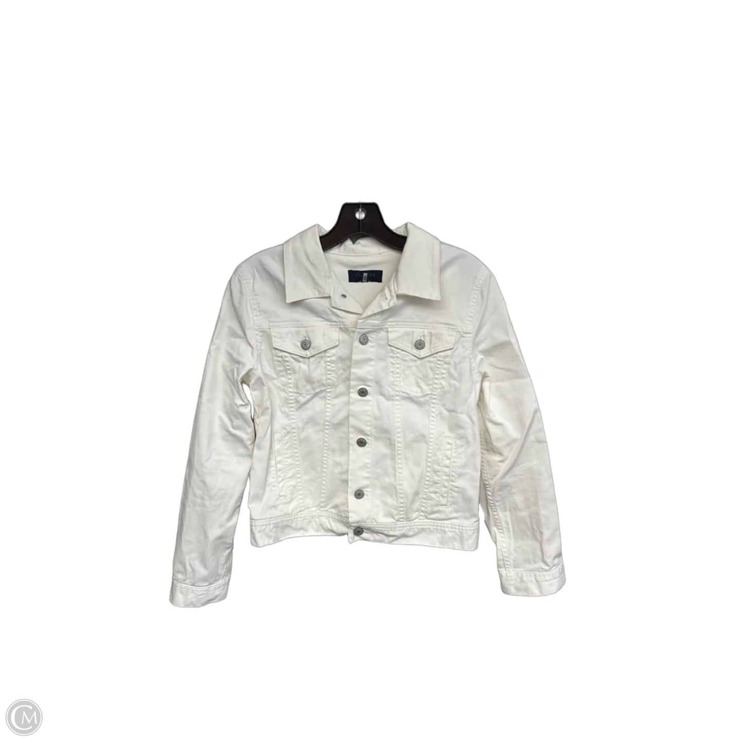 Jacket Denim By Talbots In Cream Denim, Size: Sp