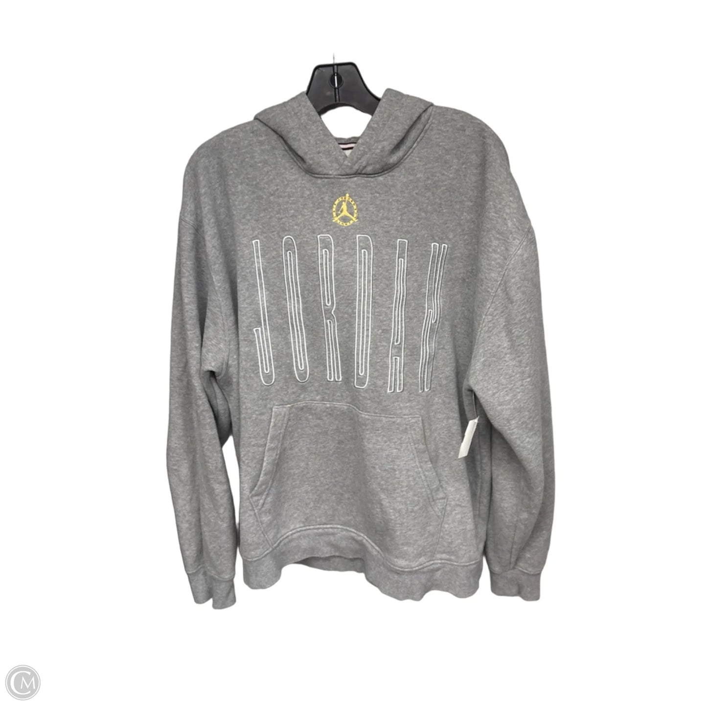 Athletic Sweatshirt Hoodie By Cmc In Grey, Size: L