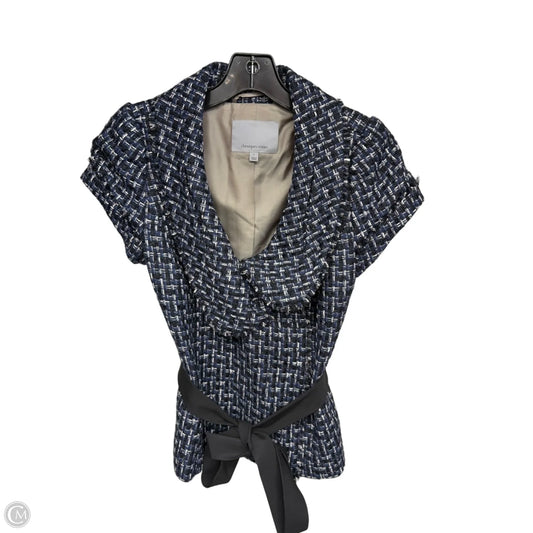 Top Short Sleeve By Classiques Entier In Blue & White, Size: S