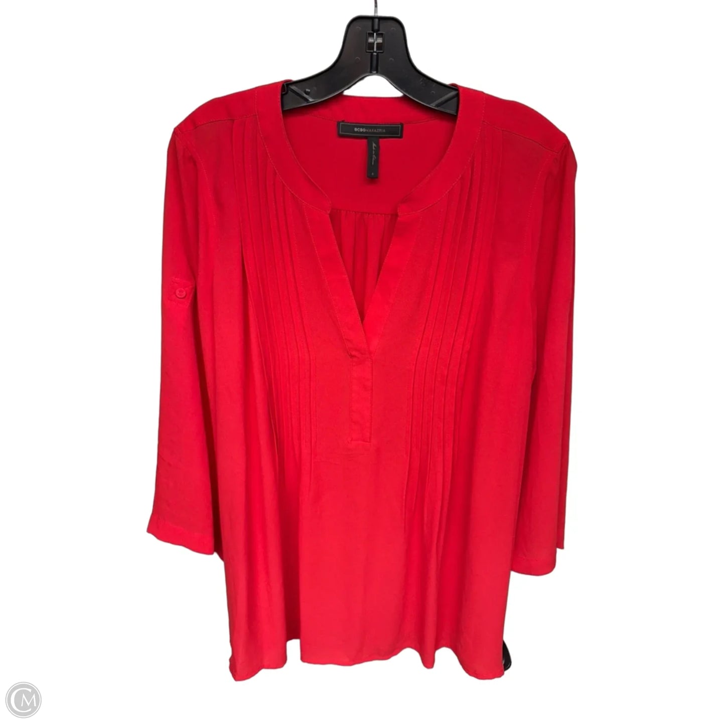 Top 3/4 Sleeve By Bcbg In Red, Size: S
