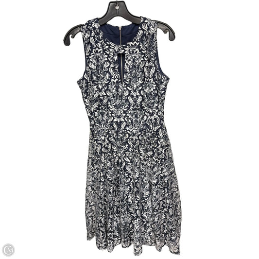 Dress Casual Midi By Dannyandnicole In Blue & White, Size: 8