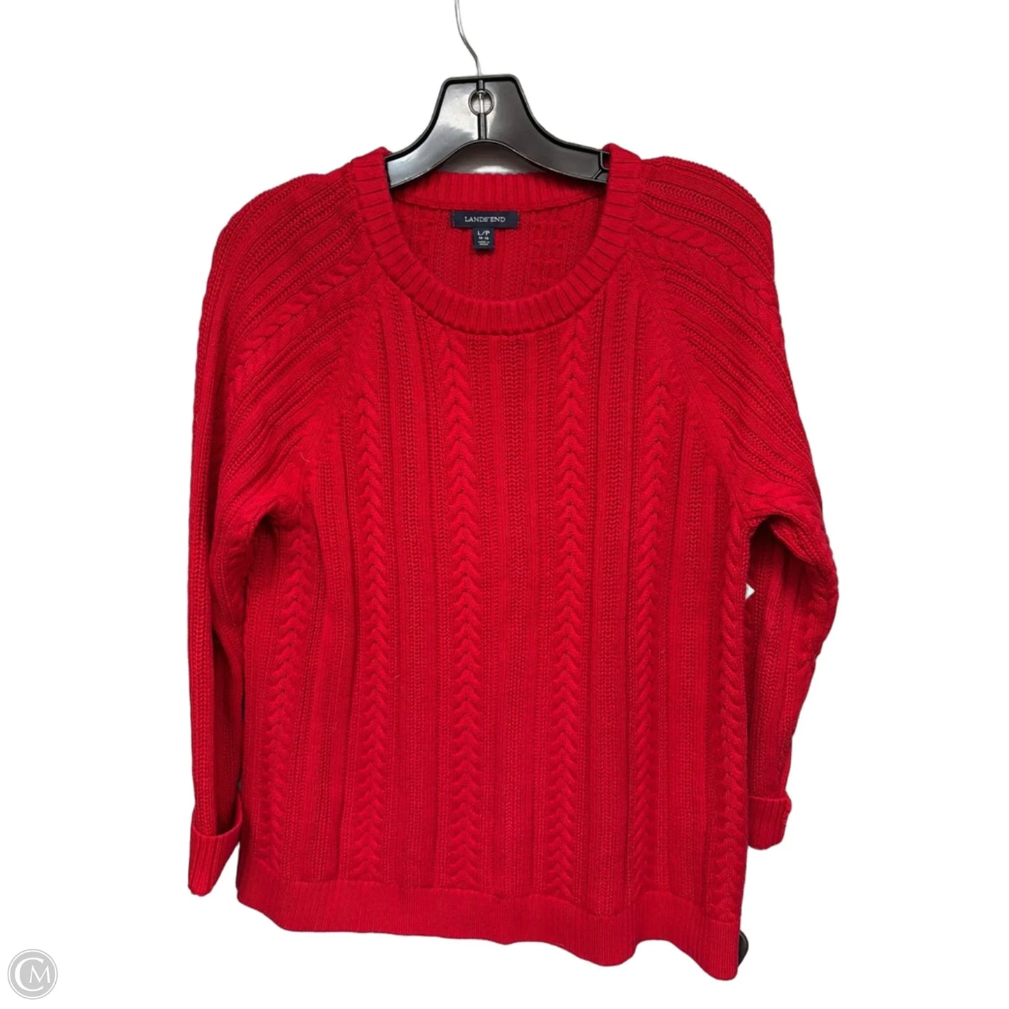 Sweater By Lands End In Red, Size: Lp