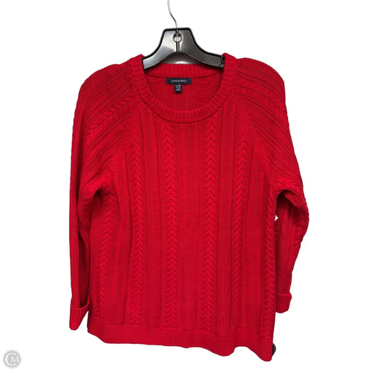 Sweater By Lands End In Red, Size: Lp