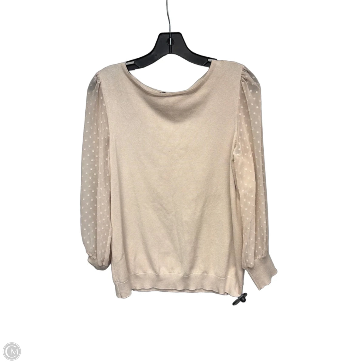 Top Long Sleeve By Adrianna Papell In Beige, Size: S