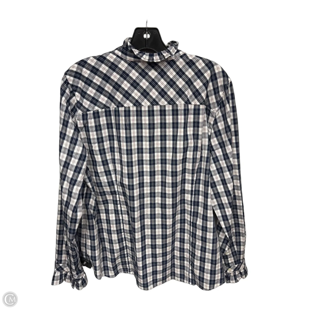 Top Long Sleeve By J. Crew In Plaid Pattern, Size: Xxl