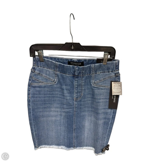 Skirt Midi By Liverpool In Blue Denim, Size: 2