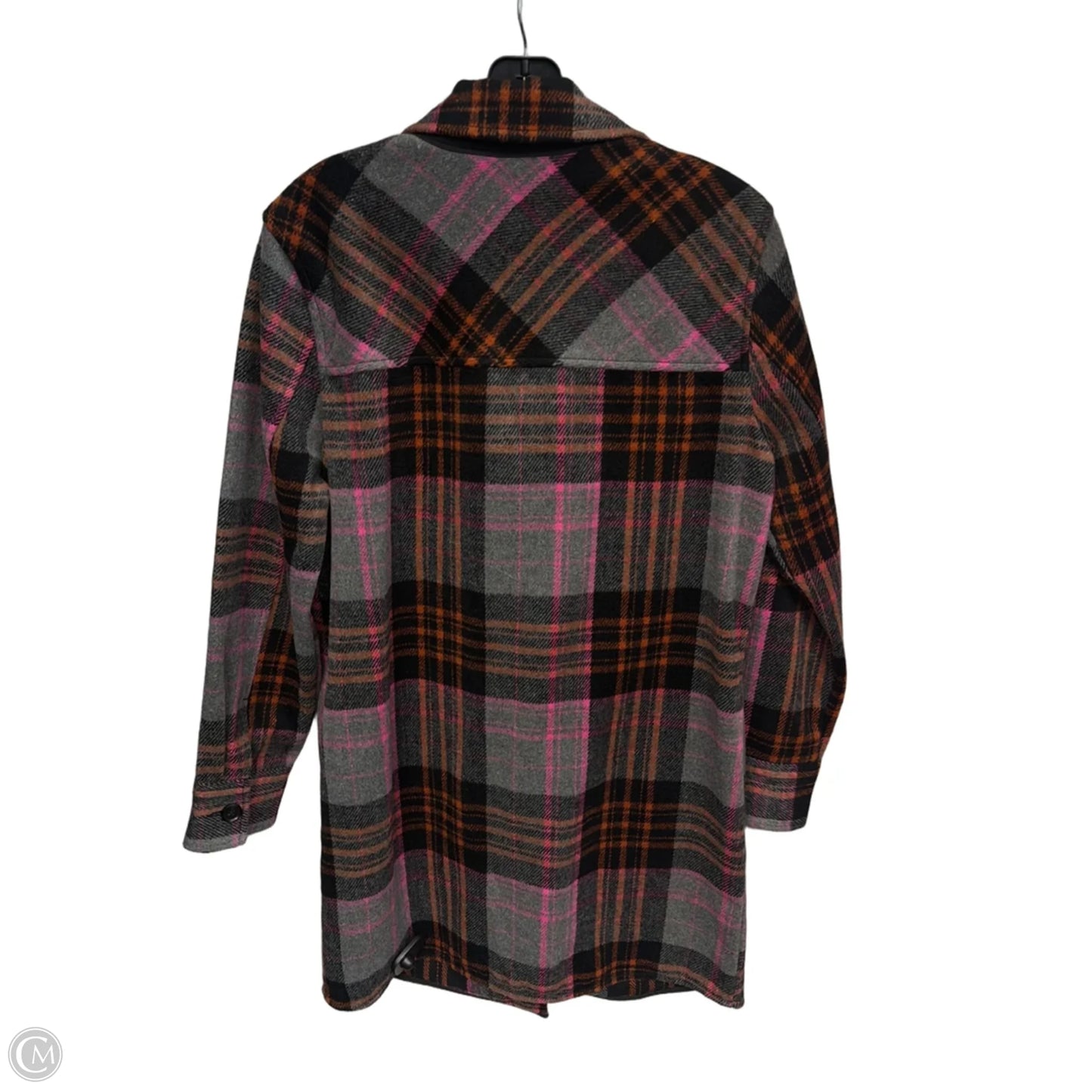 Coat Peacoat By Tribal In Plaid Pattern, Size: S
