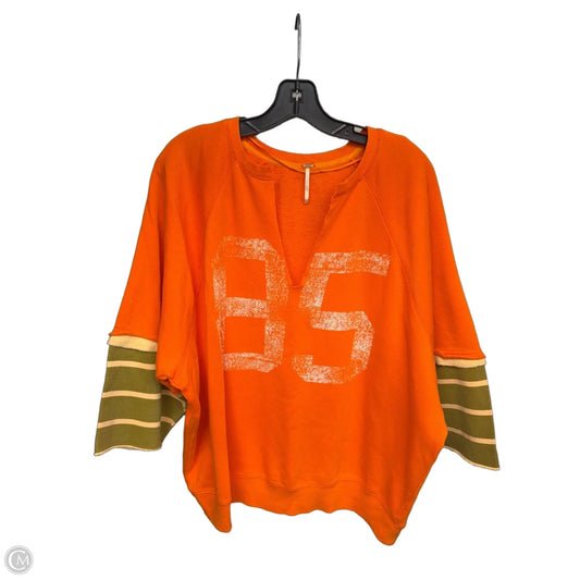 Sweater By Free People In Green & Orange, Size: L