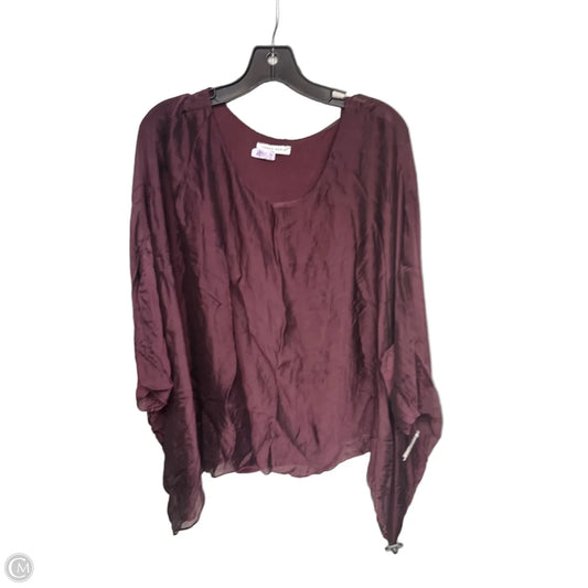 Top Short Sleeve By Tempo Paris In Maroon, Size: S