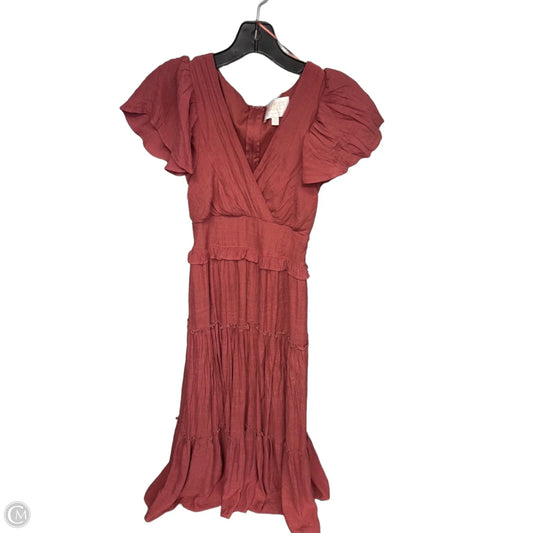 Dress Casual Maxi By Audrey Parks In Red, Size: Xs