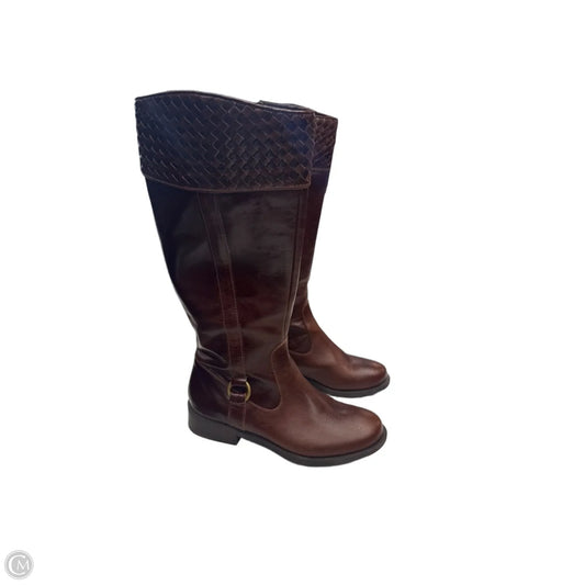 Boots Knee Flats By Me Too In Brown, Size: 7