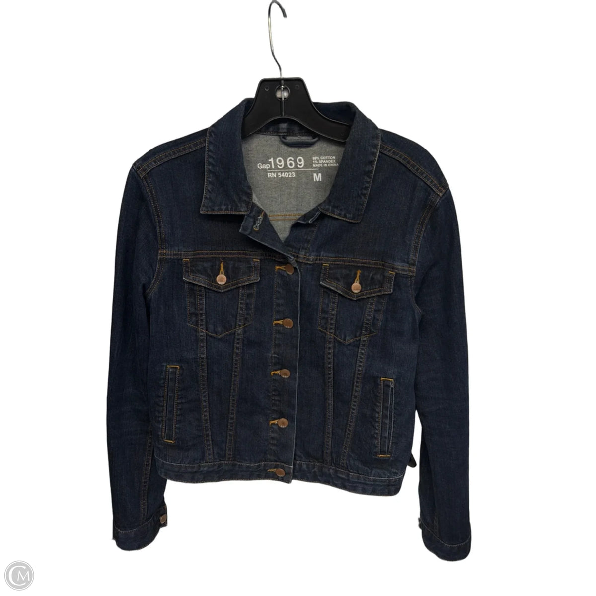 Jacket Denim By Gap In Blue Denim, Size: M