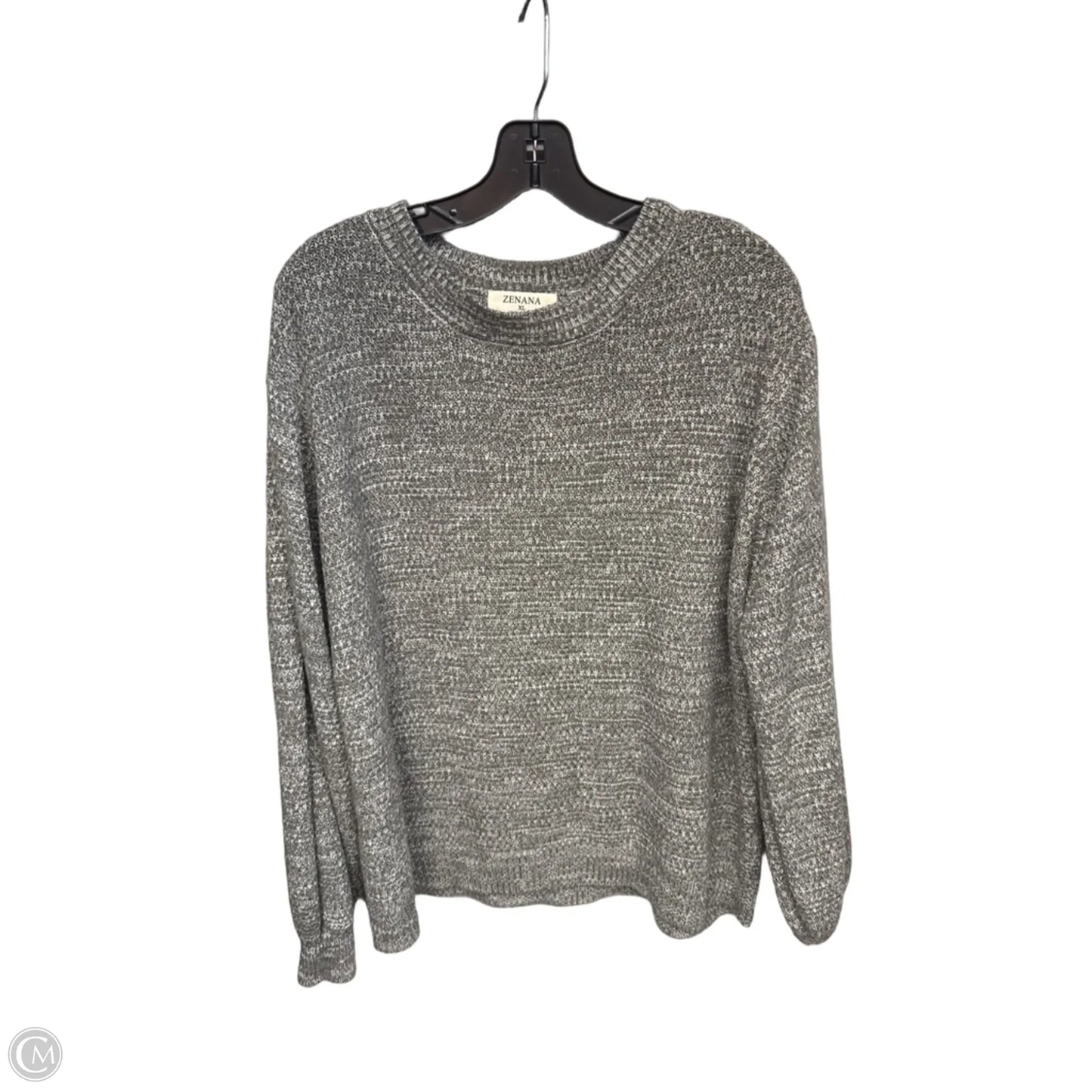 Sweater By Zenana In Grey, Size: Xl