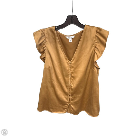 Top Sleeveless By Nine West In Gold, Size: Xxl