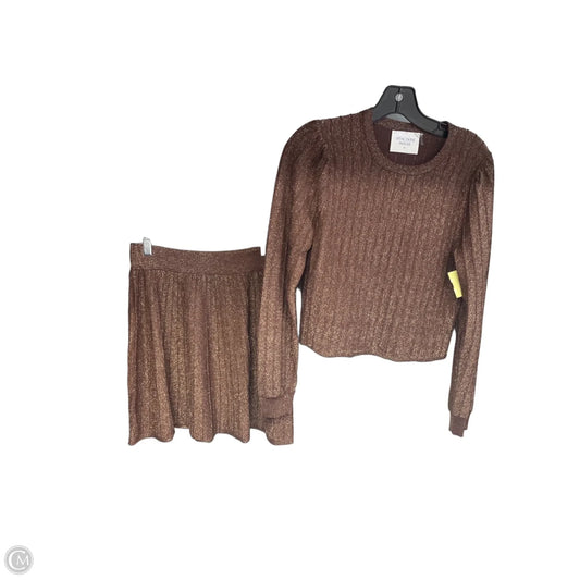 Skirt Set 2pc By Hyacinth House In Bronze, Size: M