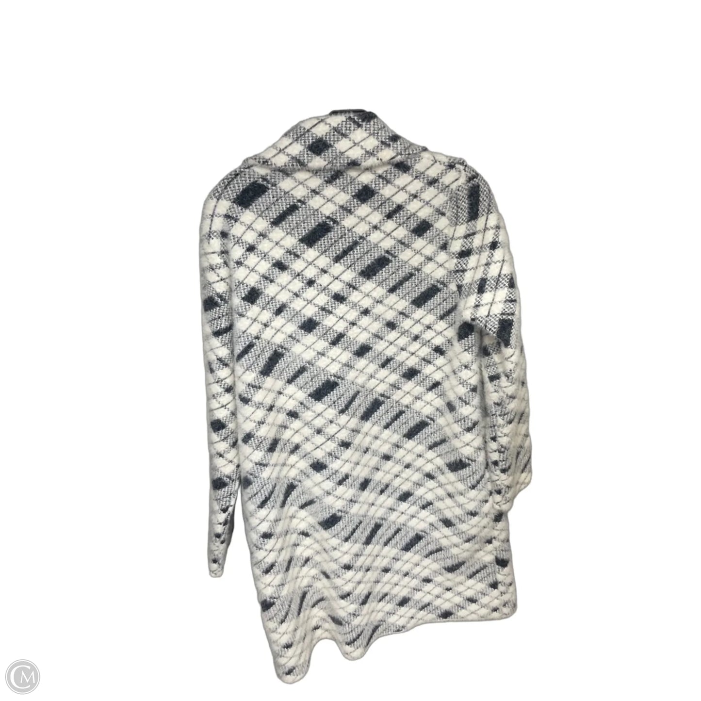 Coat Peacoat By Baciano In Blue & White, Size: S